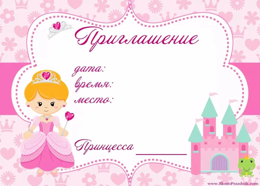 Пригласительные на детский день рождения
