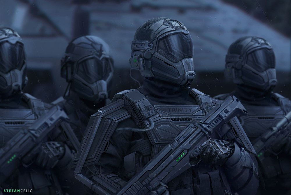 Sci Fi солдат Art