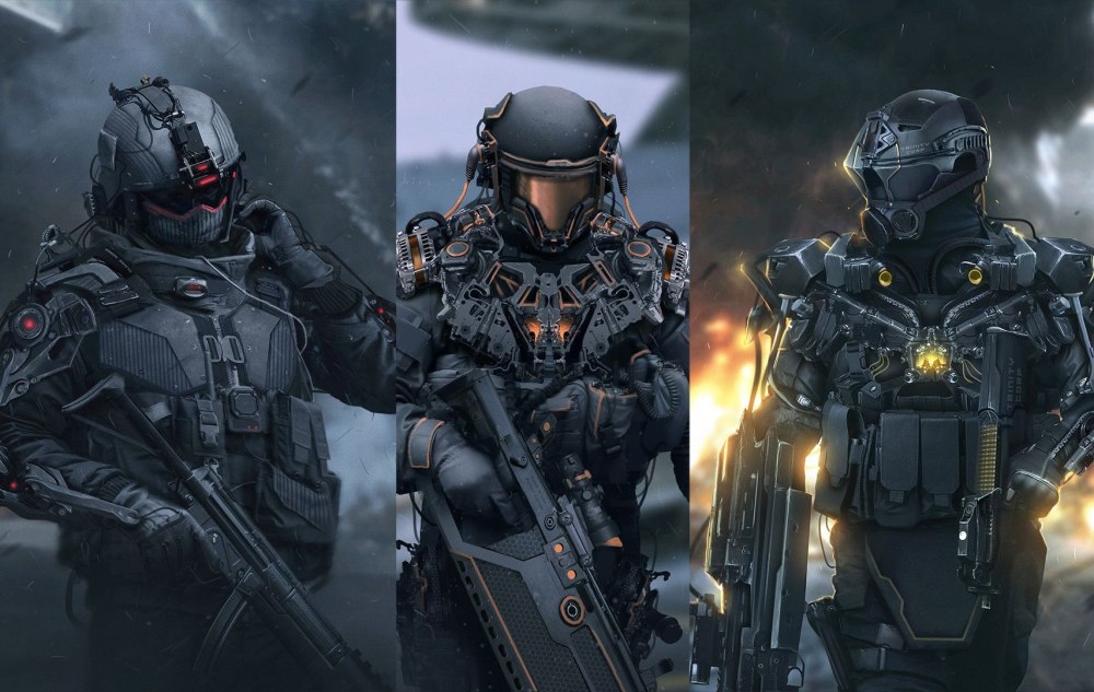 Sci Fi солдат Art