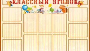 Классный уголок стенд оформление