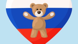 Медведь с флагом