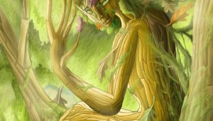 Девушка растение