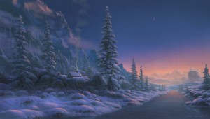 Зимний лес арт
