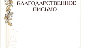 Благодарственное письмо рамка шаблон