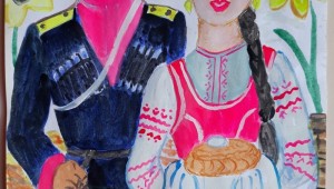 Рисунок казаки на кубани