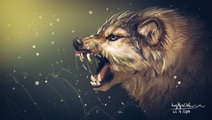 Обои на телефон волк злой