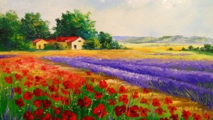Цветочное поле рисунок
