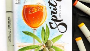 Рисунки маркерами для скетчинга еда
