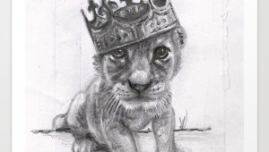 Эскизы лев с короной