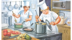 Я в школьной столовой рисунок