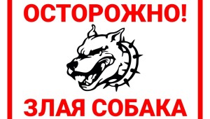 Осторожно злая собака