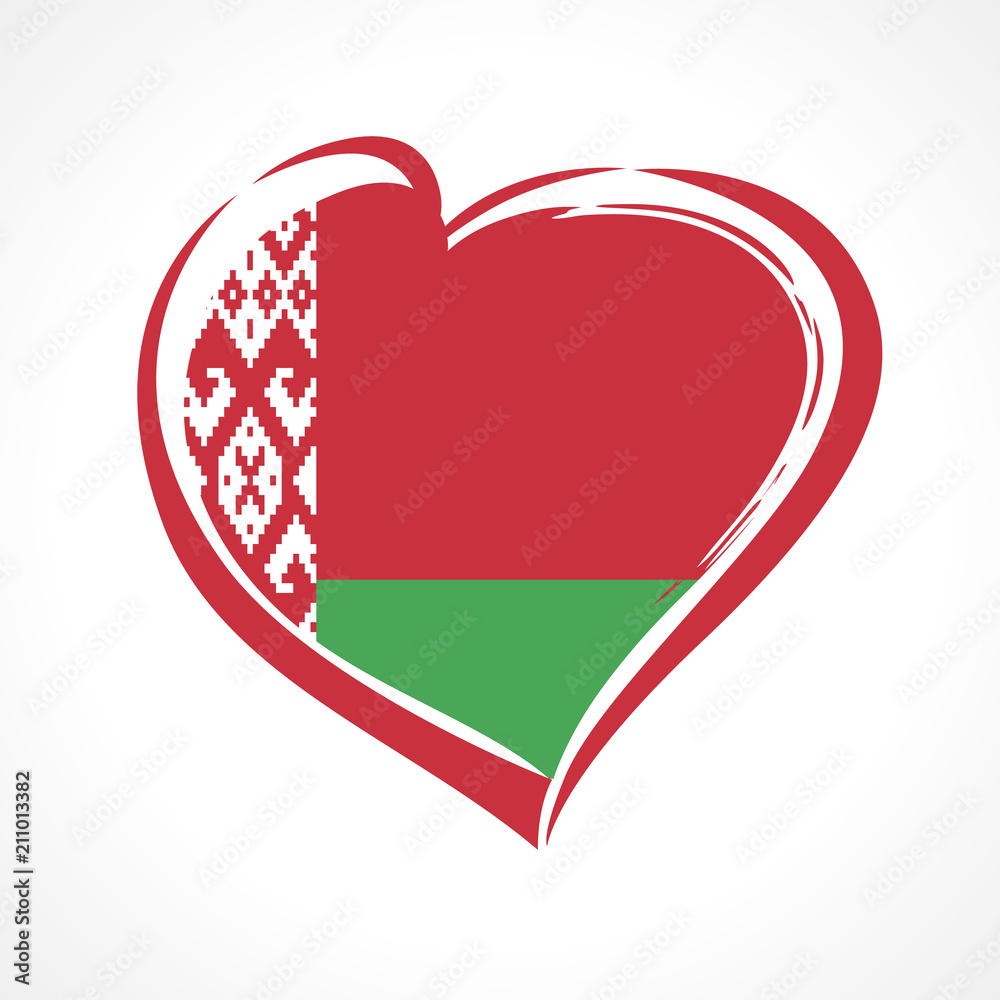 Флаг Беларуси в сердечке