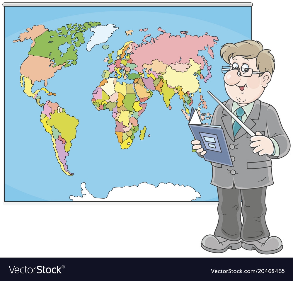 Учитель географии вектор