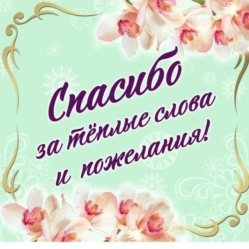 Спасибо за поздравления