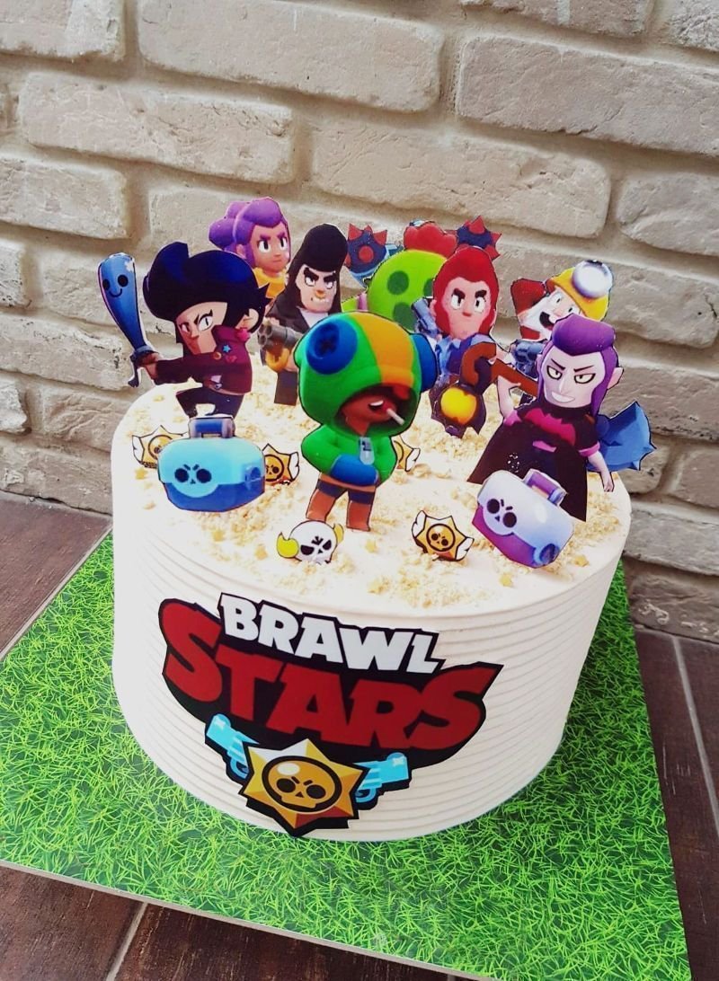 Торт с героями Brawl Stars