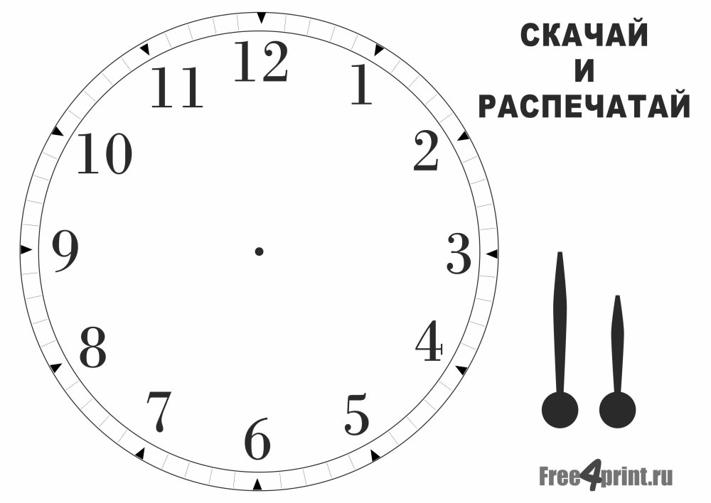 Циферблат часов трафарет