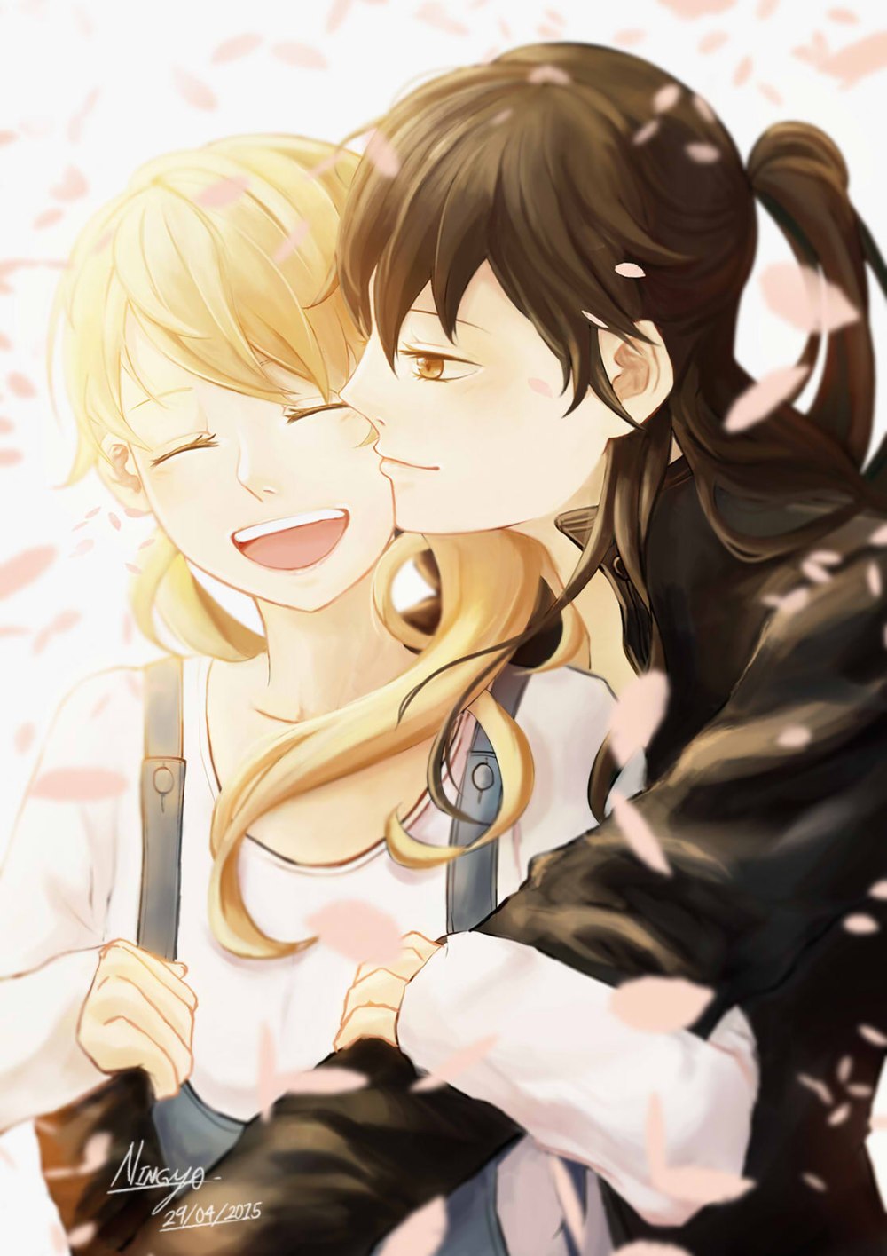 Tamen de Gushi аниме поцелуй
