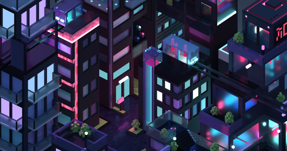 Неон Сити MAGICAVOXEL