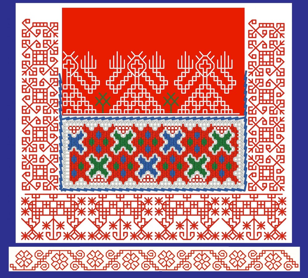 Белорусский орнамент в полосе