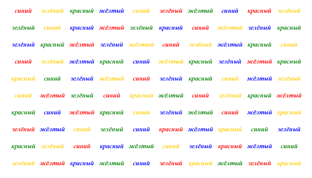 Оттенки цветов