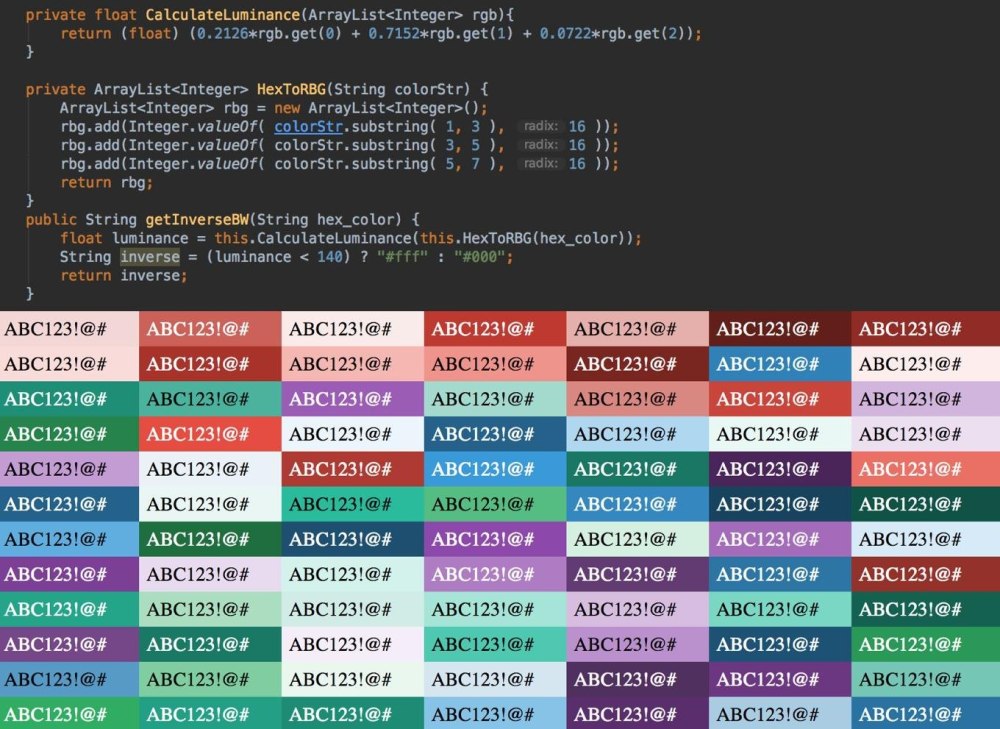 Таблица цветов в html и CSS
