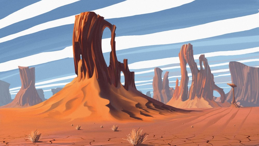 Adobe Illustrator пустыня
