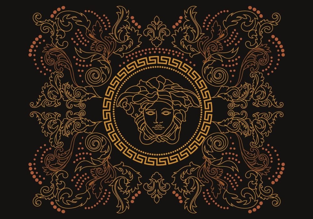 Versace логотип на фоне