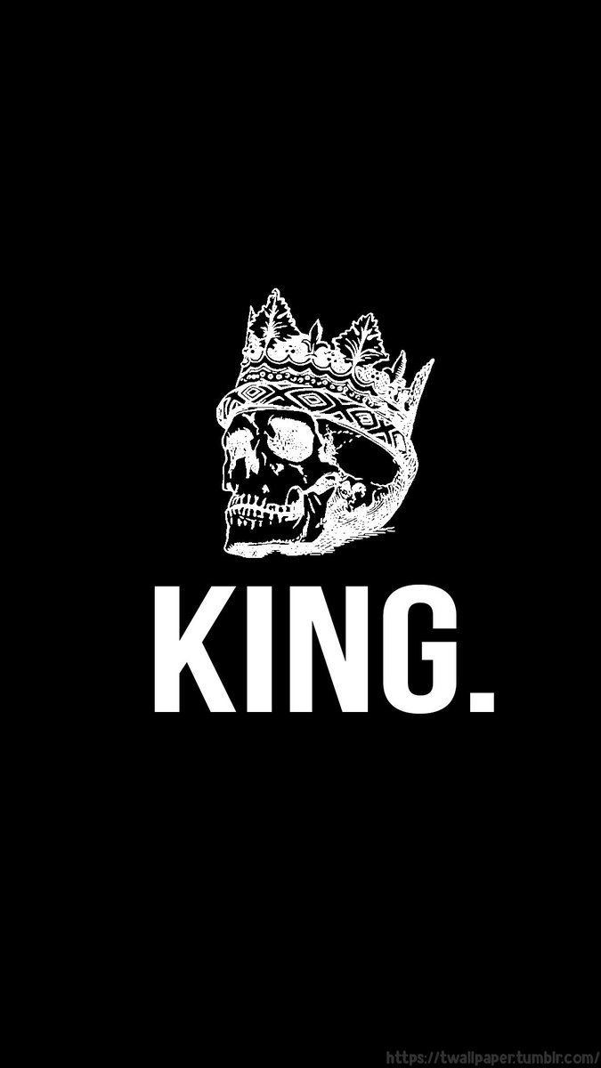 King надпись на черном фоне