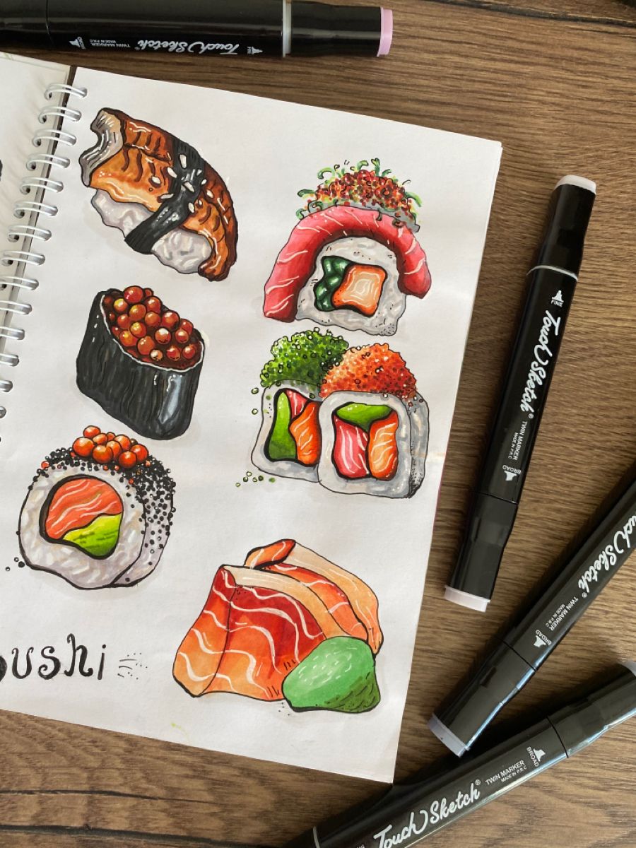 Рисование фломастерами и карандашами