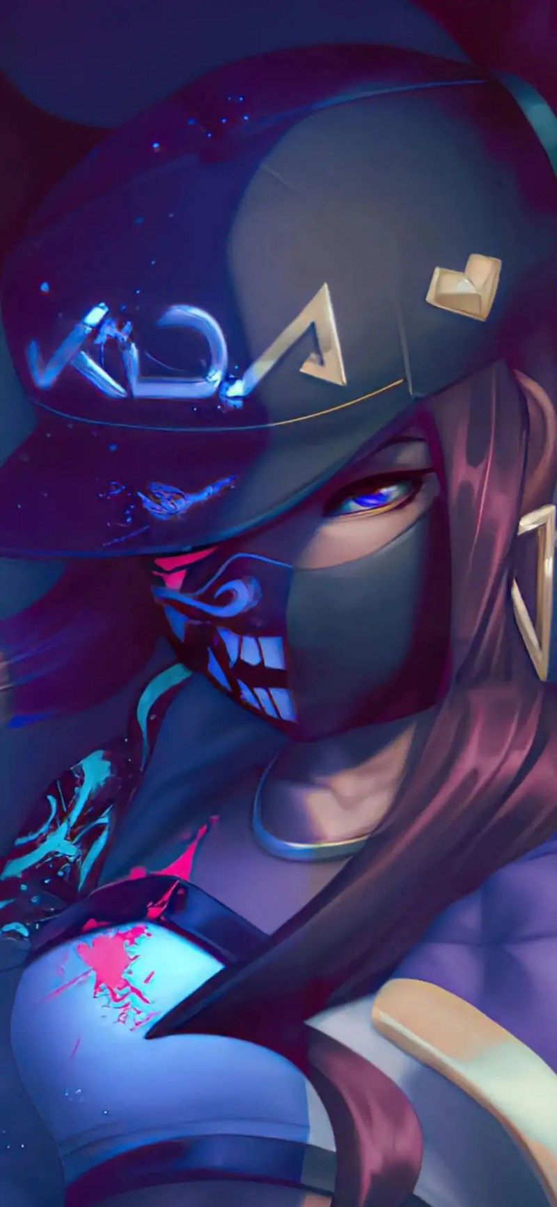 Akali KDA неон маска