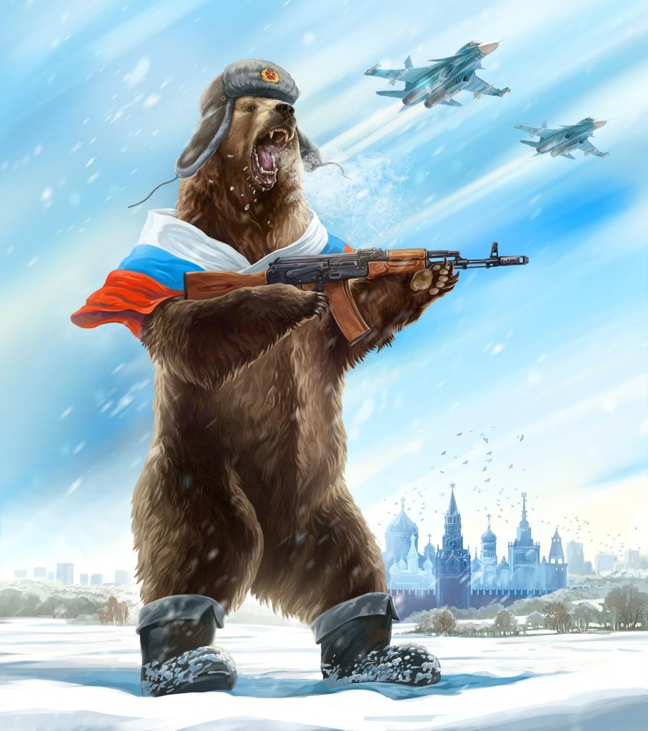 Медвежонок с флажком
