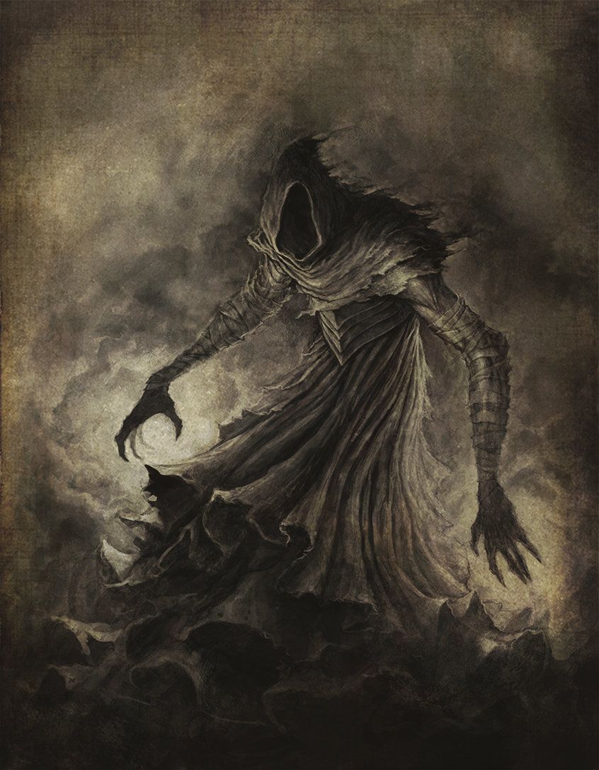 Тёмный маг в капюшоне