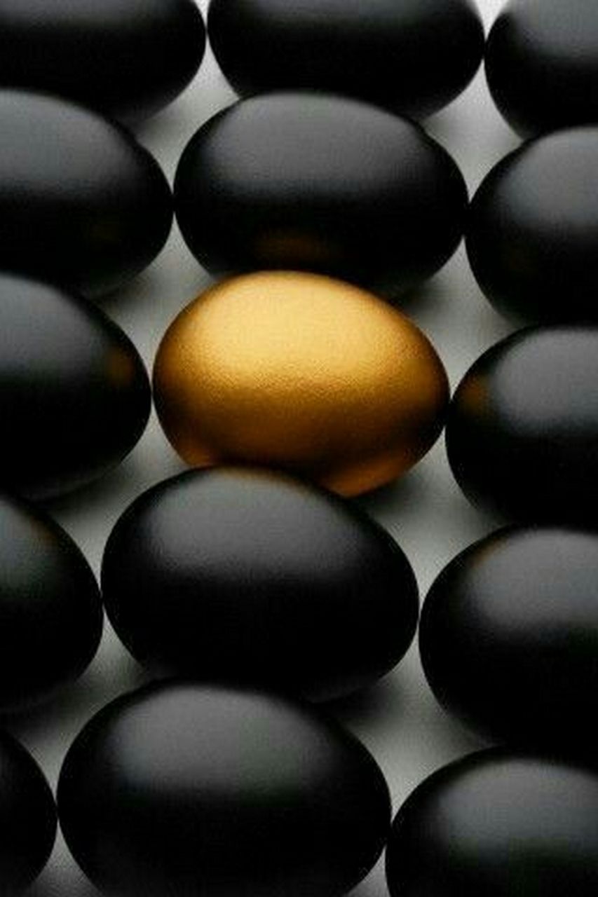 Яйцо на черном фоне