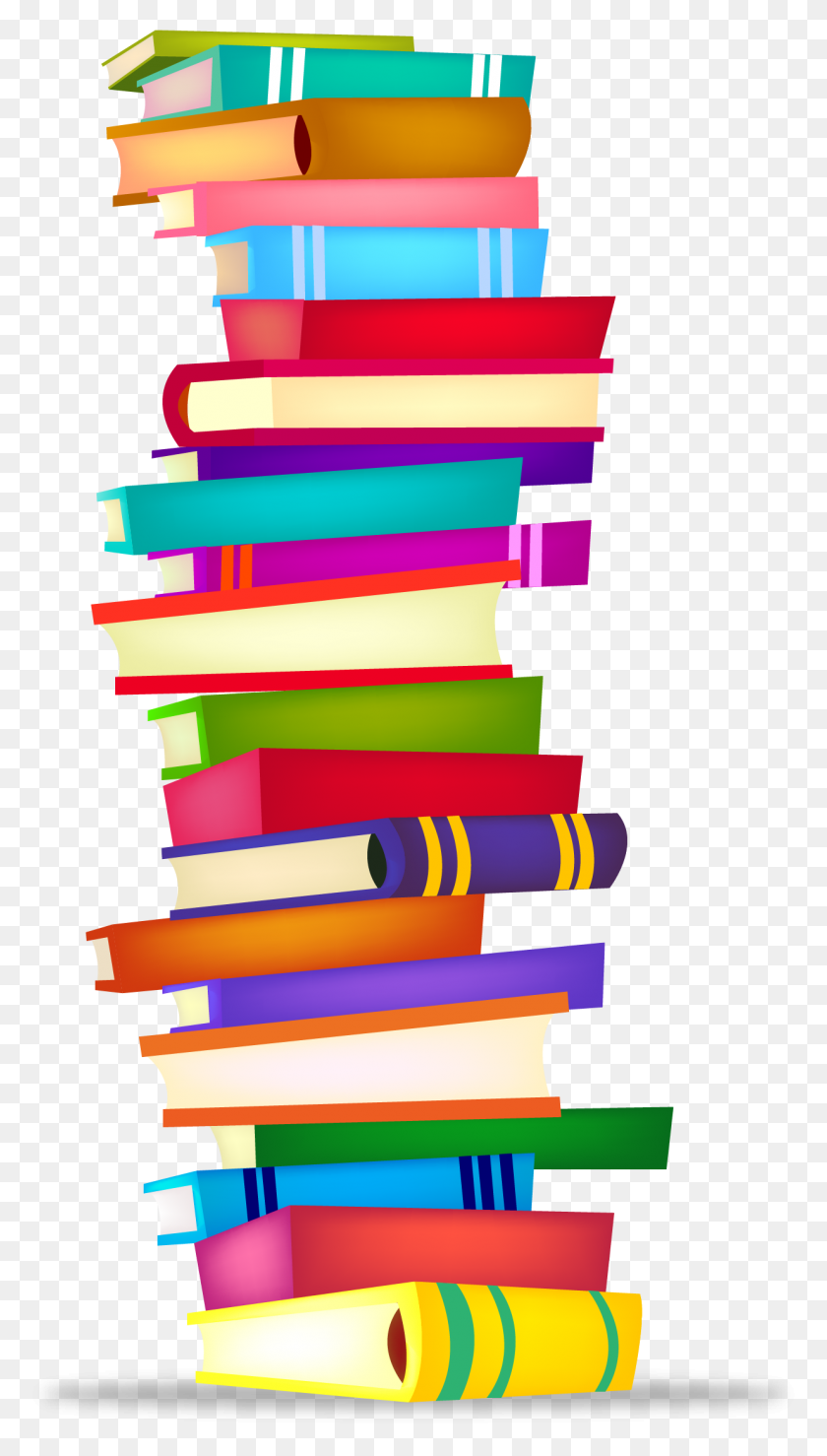 Стопка старинных книг на прозрачном фоне
