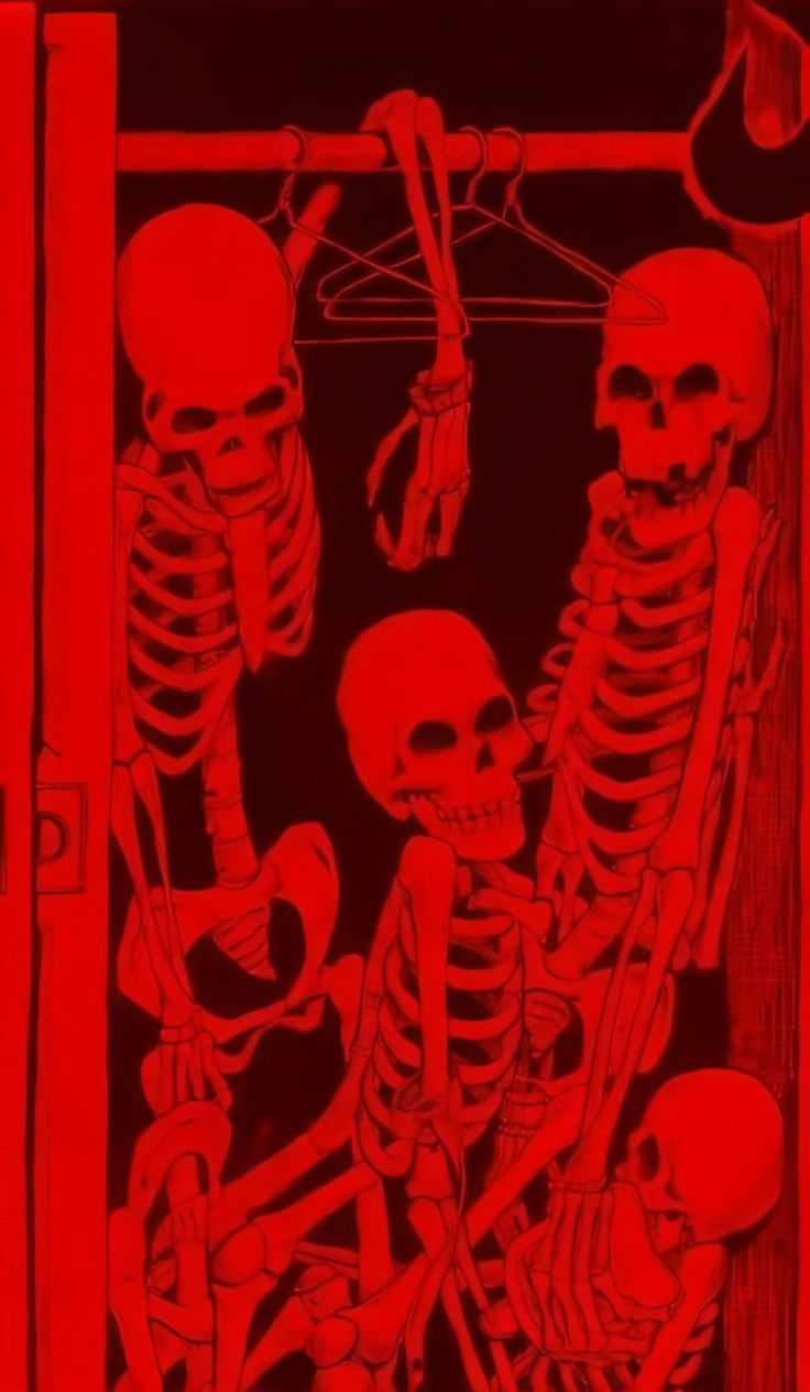Скелет чёрно белый