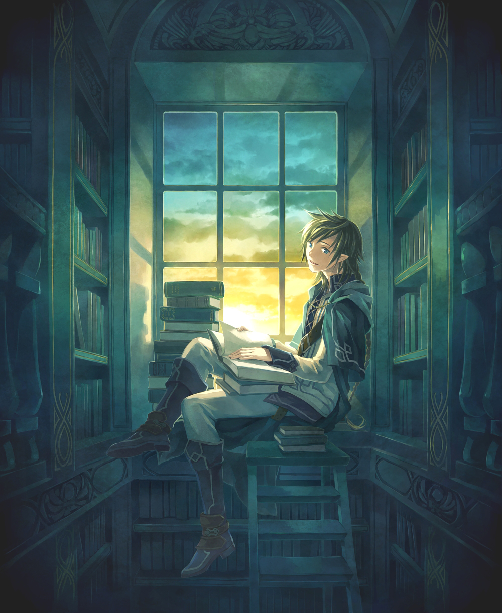 Блондин с книгой