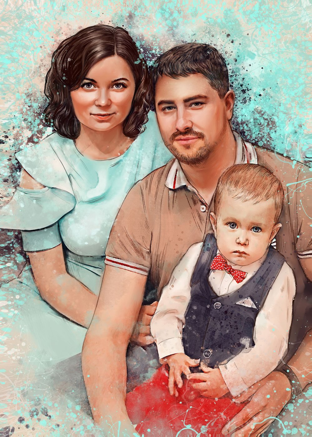 Портрет Дрим арт семья