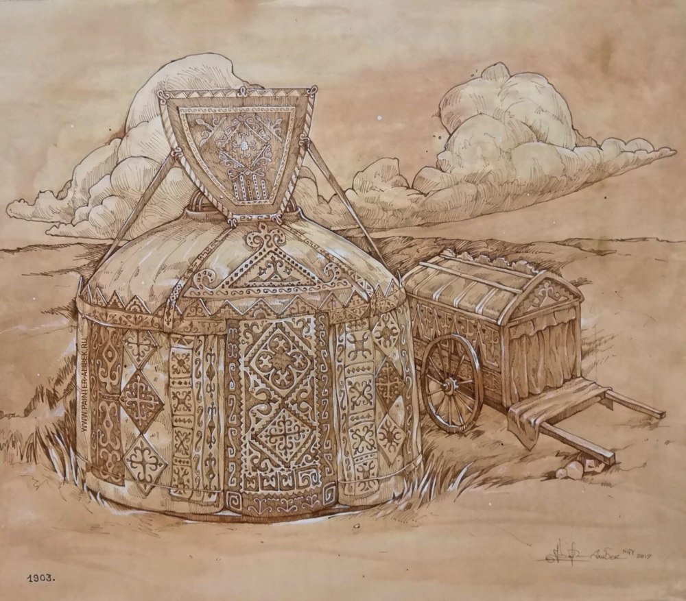 Юрта Башкирская вектор