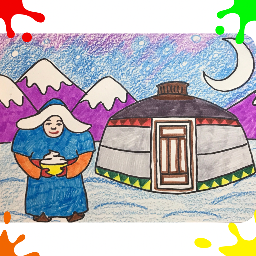 Рисунок башкирской Юрты