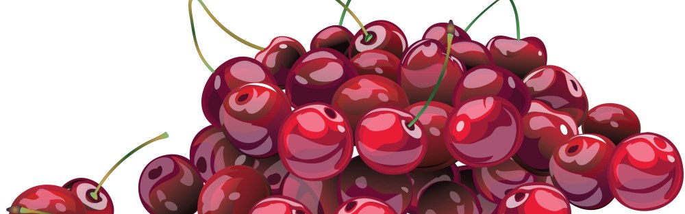 Вишня картинка на белом фоне
