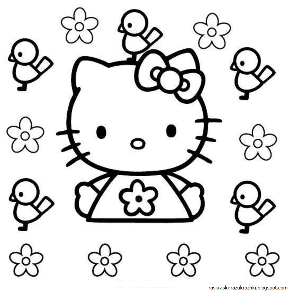 Хэллоу Китти черно белая