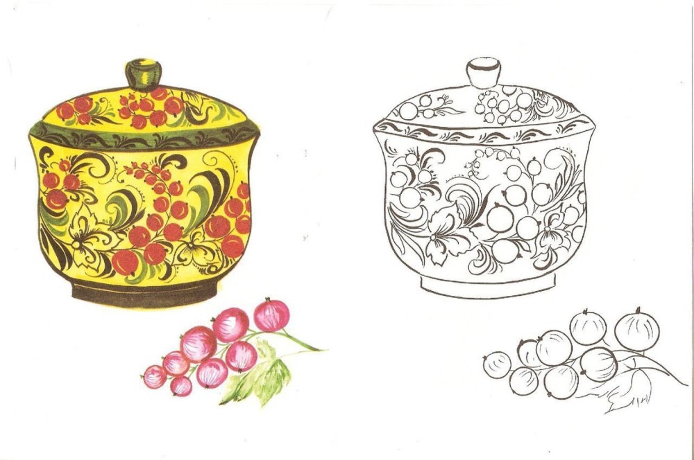 Народные промыслы. Раскраска
