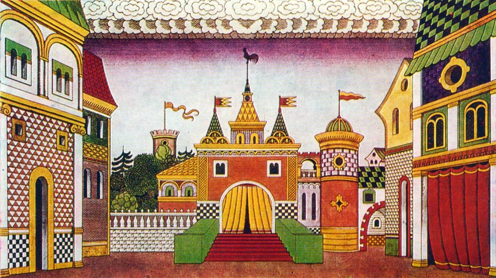 Княгиня на теремной башне Билибин