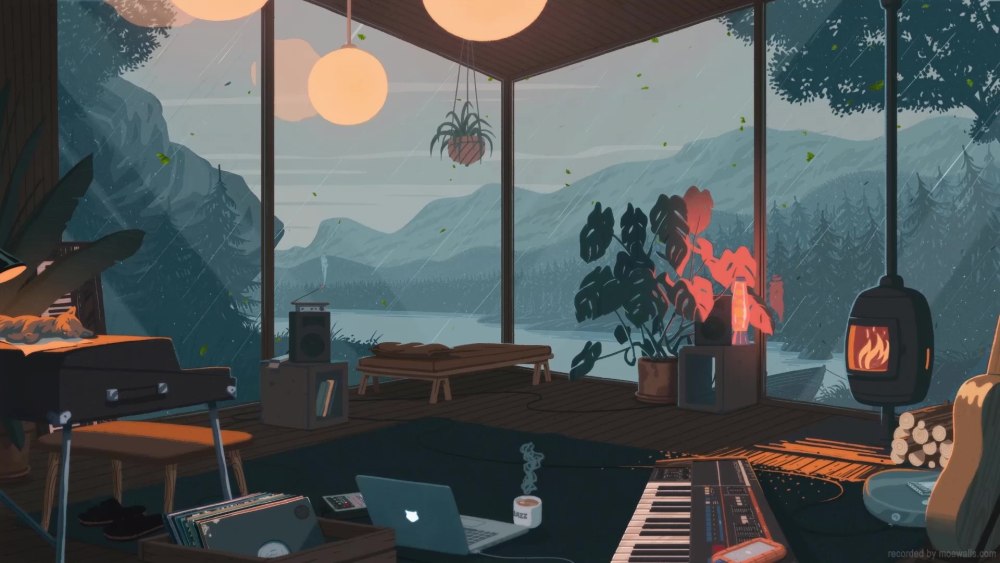 Уютная комната в стиле lo-Fi