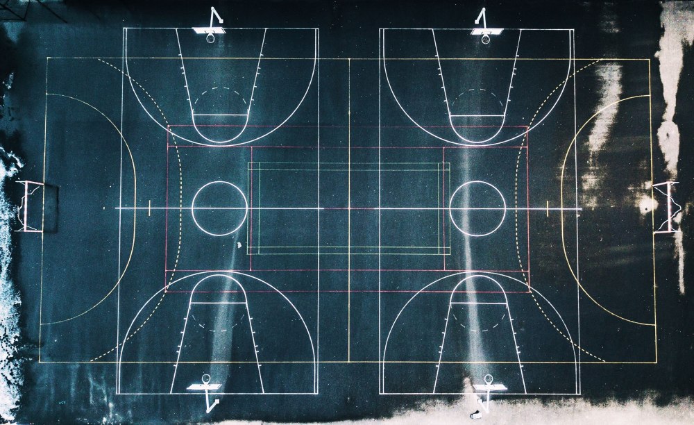 Баскетбольная площадка NBA вид сверху