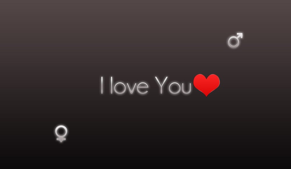 Обои с надписью i Love you