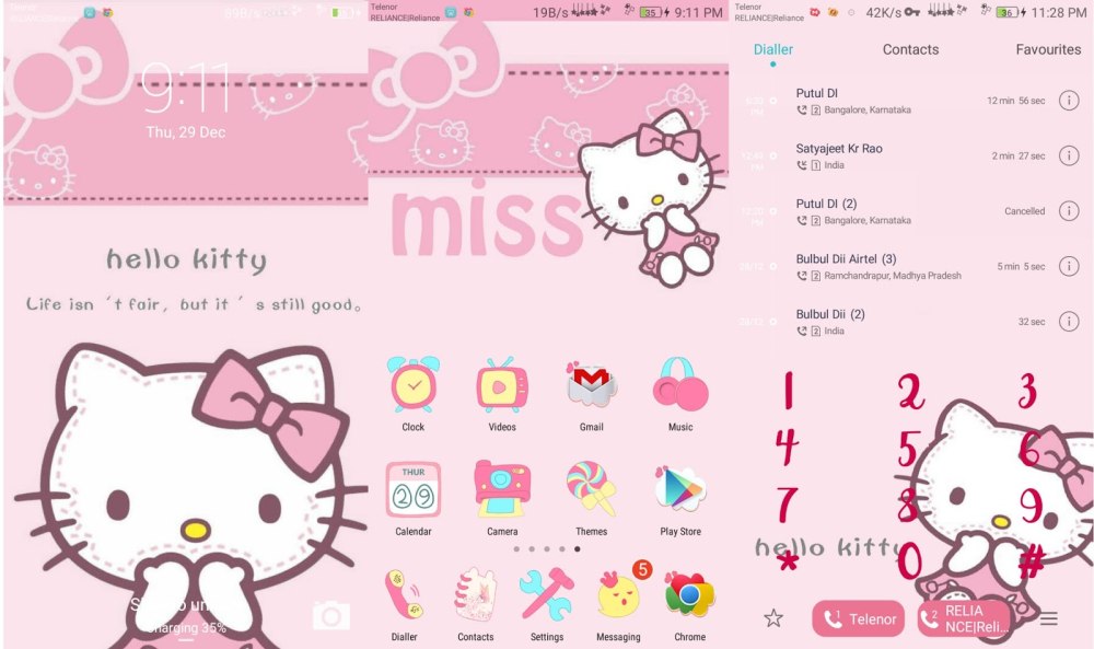 Hello Kitty тема для Хуавей