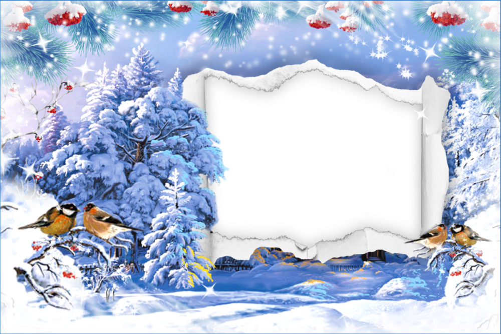 Зимняя рамка для текста