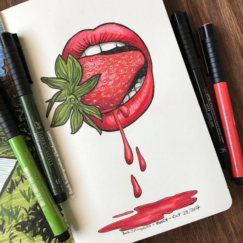Рисунки маркерами