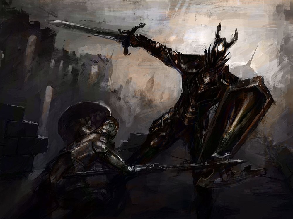 Dark Souls черный рыцарь Art